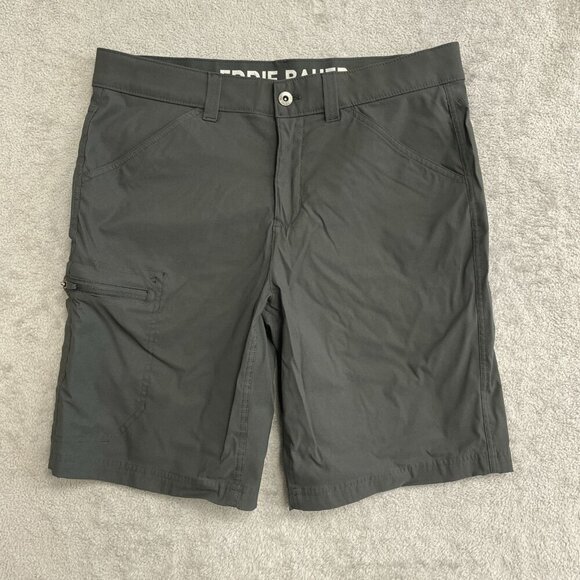 NWOT Eddie Bauer Rainier 10” Tech Shorts Men’s 34 Cargo Outdoor Black - Picture 5 of 7